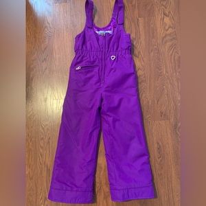 Little Girls Obermeyer purple Snow Bib, Size 6
